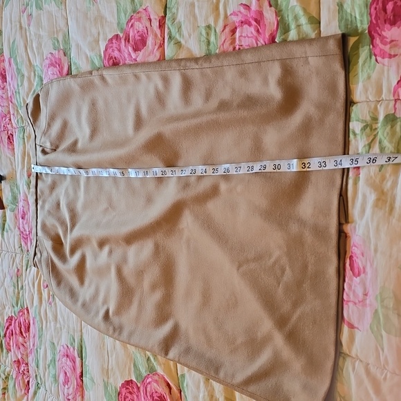 Pendleton | Tan Skirt 100% Virgin Wool Zip Back 2 Front Pockets Full Lining 12 - Picture 13 of 15